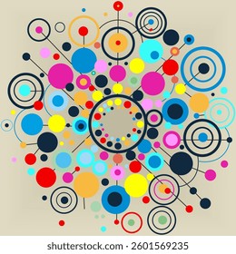 Abstract background with circles color