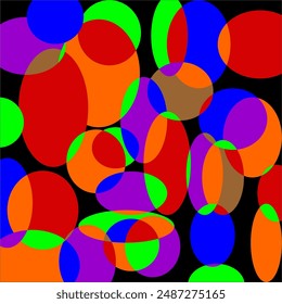 fondo abstracto con círculos, Arte vectorial de geometría colorida o ilustración de patrón