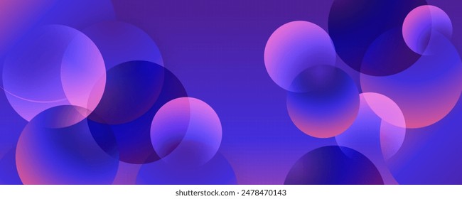 Abstract Background with Circles in Colorful Gradient Style.  Cover, Banner or Layout Design Template for Identity, Branding, Advertising or Promotion