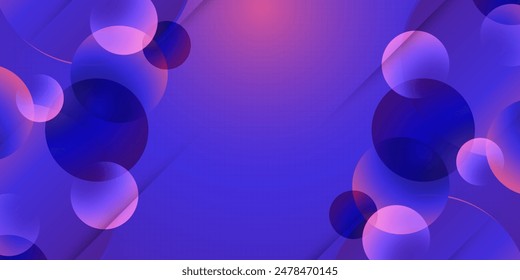 Abstract Background with Circles in Colorful Gradient Style.  Cover, Banner or Layout Design Template for Identity, Branding, Advertising or Promotion