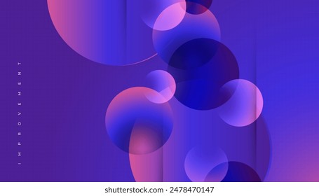 Abstract Background with Circles in Colorful Gradient Style.  Cover, Banner or Layout Design Template for Identity, Branding, Advertising or Promotion