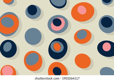 abstract background with circles, colorful organic shapes