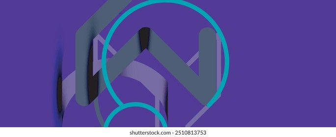 Abstract background. Circles and colorful round shape lines. Linear geometric minimal design