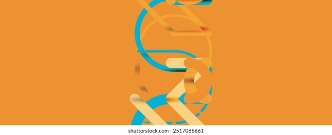 Abstract background. Circles and colorful round shape lines. Linear geometric minimal design
