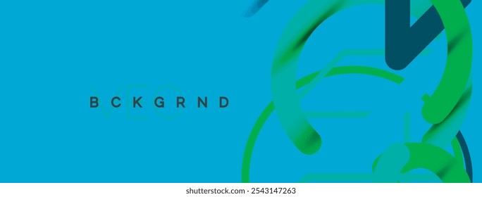 Abstract background. Circles and colorful round shape lines. Linear geometric minimal design
