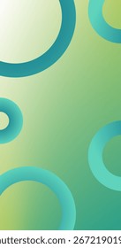 Abstract background with circles and Copy Space in green blue Gradient