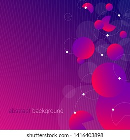 Abstract background with circles design. Minimal geometric vector background.  Colorful gradient posters for use as a web and application design, banners, posters, advertising and more