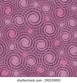 Abstract background with circles of different sizes, spiral and twists