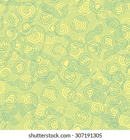 Abstract background with circles of different sizes, spiral and twists