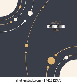 Abstract background of circles, dots, rounded lines. Applicable for covers, placards, posters, brochures, flyers, banner designs. Creative design elements. Vector color illustration.
