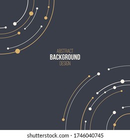 Abstract background of circles, dots, rounded lines. Applicable for covers, placards, posters, brochures, flyers, banner designs. Creative design elements. Vector color illustration.
