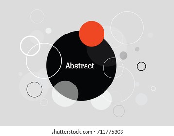 Abstract background with circles exploded