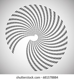 Abstract background of circles in the form of a whirlpool