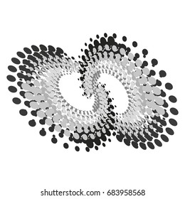 Abstract background of circles in the form of a whirlpool
