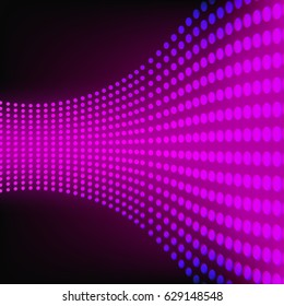 Abstract background of circles forming a tape in perspective. Vector illustration.