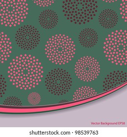 Abstract Background with Circles and Frame. Vector Illustration. EPS8