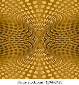Abstract background circles, geometric gold halftone vector,pattern energy.