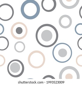 Abstract background with circles, geometric shapes, vector illustration, abstract white background with circles, seamless pattern for Wallpaper and fabric,Seamless french geometric farmhouse circle.