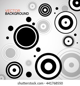 Abstract background with circles, geometric shapes, vector illustration, eps 10