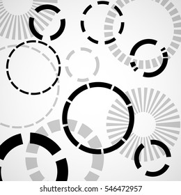 Abstract background with circles, geometric shapes, vector illustration, eps 10