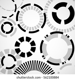 Abstract background with circles, geometric shapes, vector illustration, eps 10