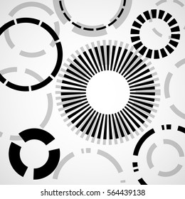 Abstract background with circles, geometric shapes, vector illustration, eps 10