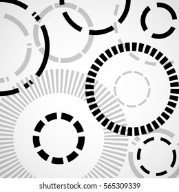 Abstract background with circles, geometric shapes, vector illustration, eps 10