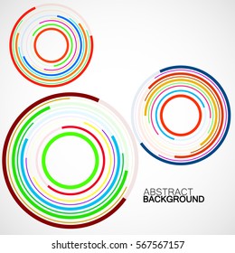 Abstract background with circles, geometric shapes, vector illustration, eps 10