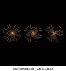 abstract background with circles. golden design