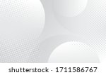 Abstract background with circles and halftone dots pattern. Grey and white backdrop