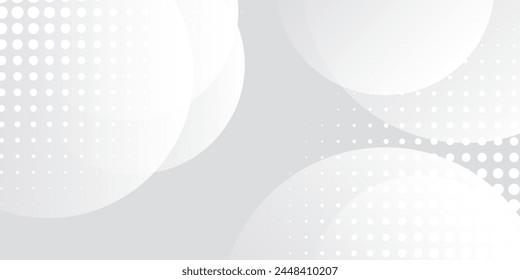 Abstract background with circles and halftone dots pattern.