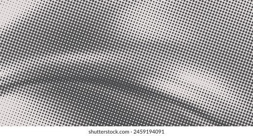 Abstract background with circles and halftone dots pattern. Gray and white background