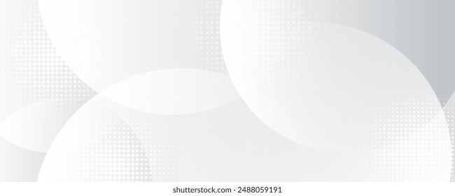 Fondo Abstractas con círculos y patrón de puntos de semitono. Fondo gris y blanco. fondo blanco Vector punto ilustración