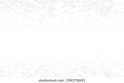 Abstract background with circles and halftone dots pattern. Grey and white backdrop. Dot white gray light technology texture background. Abstract big data digital concept.