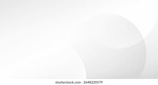 Abstract background with circles and halftone dots pattern. Grey and white backdrop.vector modern