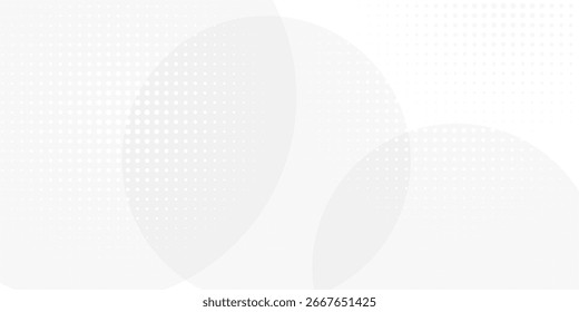 Fondo Abstractas con círculos y patrón de puntos de semitono. Fondo gris y blanco. moderno eps 10