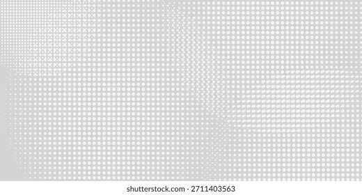 Fondo Abstractas con círculos y patrón de puntos de semitono. Fondo gris y blanco