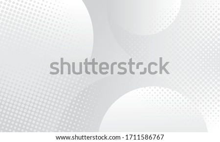Abstract background with circles and halftone dots pattern. Grey and white backdrop Сток-фото © 