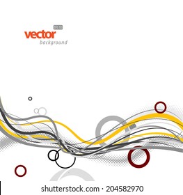 Abstract background with circles and lines. 