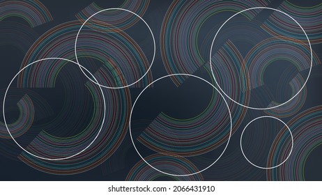 abstract background with circles and lines.