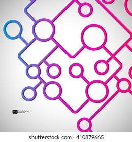 Abstract background with circles and lines design elements.