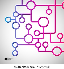 Abstract background with circles and lines design elements.