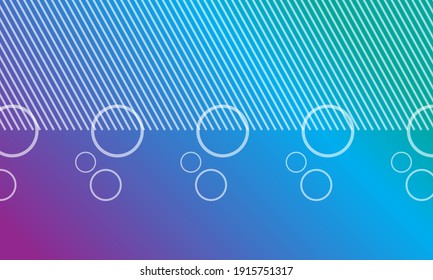 Abstract background. Circles and lines with mixed gradient colors
