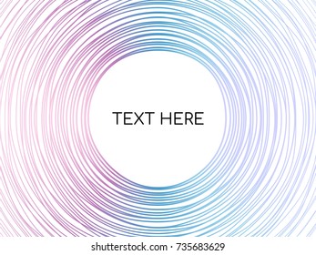 Abstract background circles lines round frame colorful on white background with empty space for your text. For music concept background, technology background