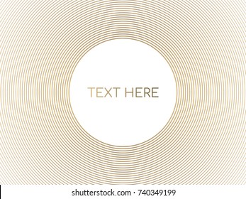 Abstract background circles lines round frame gold color on black background with empty space for your text. For luxury background, banner.