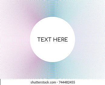 Abstract background circles lines round frame colorful on white background with empty space for your text.