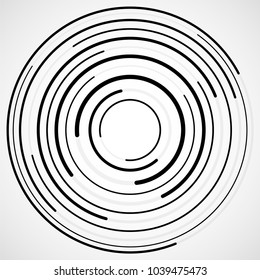 Fondo abstracto de círculos con líneas, fondo tecnológico, formas geométricas, ilustración vectorial, pasos 10