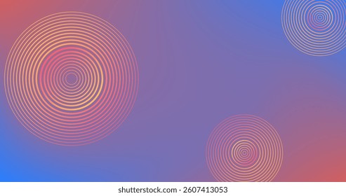 Abstract background with circles and lines. Vector illustration Gradient Colors