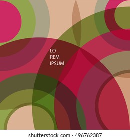 Abstract background with circles / Modern design creative concept cover for flyer,catalog, report, brochure. Pink,green,biege colors vector background