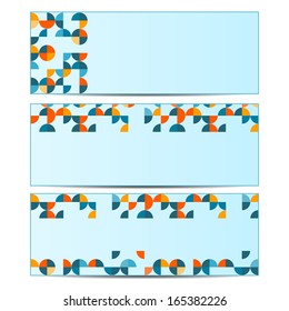 abstract background with circles on an blue background.set of abstract backgrounds.abstract geometric background.mosaic pattern.vector